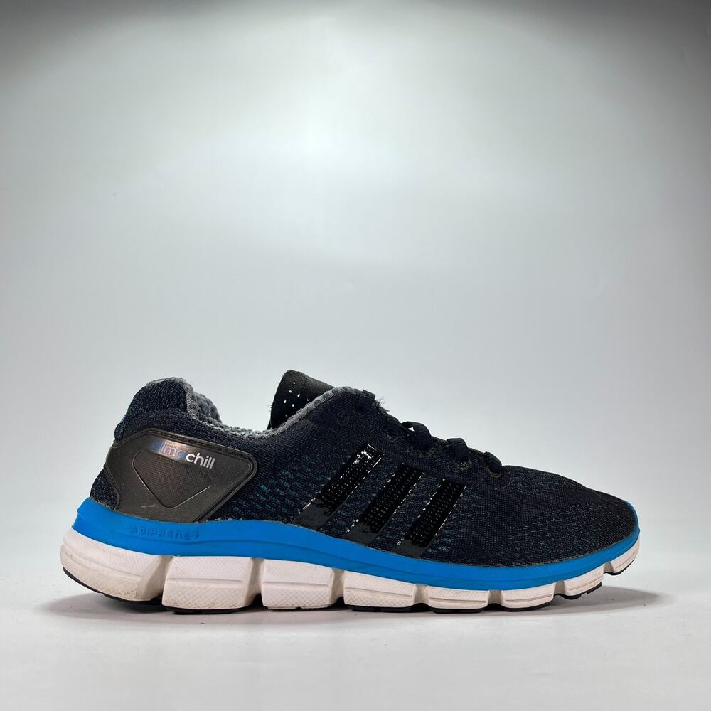 Adidas Climachil Ride Black Solar Blue Low Top Athletic Running Shoes Men's Sz 9